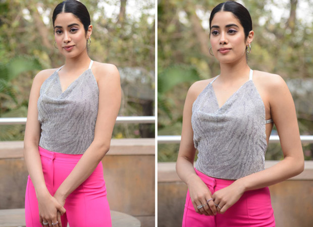 Janhvi Kapoor follows dopamine fashion trend in backless shimmery tip