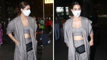 Kriti Sanon mixes power dressing with comfort at the airport as she wraps up Bachchan Pandey