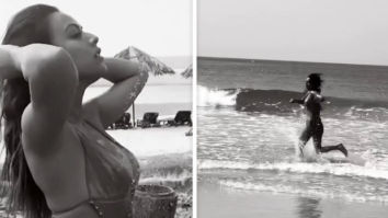 Nia Sharma running on the beach in a bikini is giving fans the Baywatch vibes;watch
