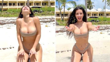 Kim Kardashian flaunts beach body in skimpy SKIMS bikini