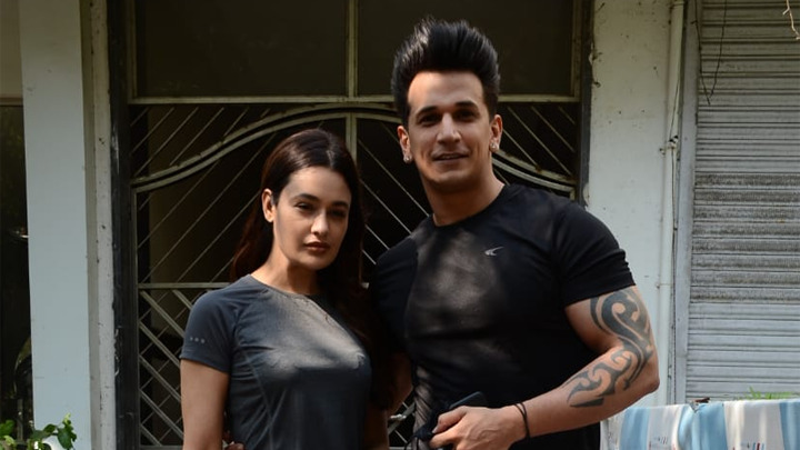 Prince Narula & Yuvika Chaudhary spotted outside the gym in Andheri Prince Narula & Yuvika Chaudhary spotted outside the gym in Andheri