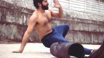 Varun Dhawan works out in the open; Ileana D’Cruz has her focus on his yoga mat