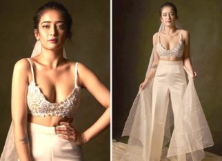 Akshara Haasan looks ethereal in embellished bralette and high rise white pants
