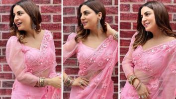 Kundali Bhagya actress Shraddha Arya makes heads turn in stunning embroidered pink saree