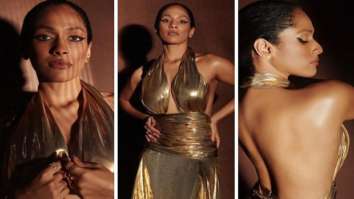 Masaba Gupta looks like a Queen in a backless figure-hugging liquid gold gown
