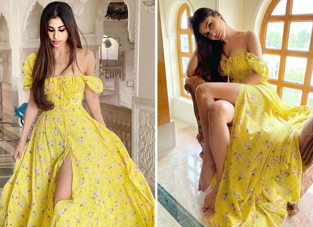 Mouni Roy stuns in floral printed thigh-high cut floor dress worth Rs