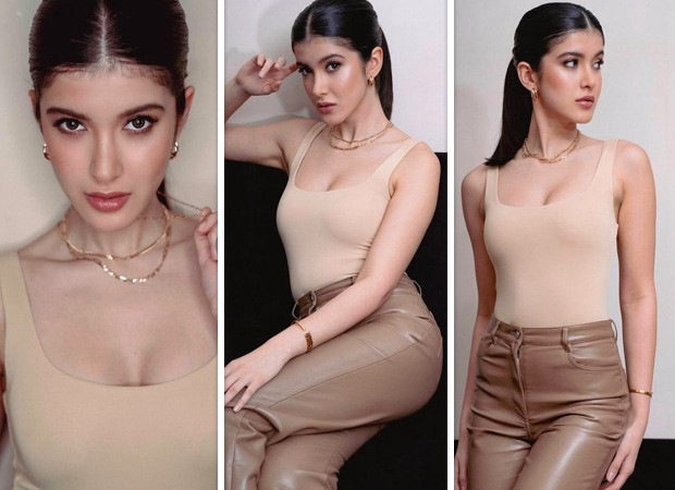 Shanaya Kapoor raises oomph factor in nude bralette and faux brown leather  pants : Bollywood News - Bollywood Hungama