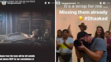 Kangana Ranaut wraps up shoot of Dhaakad; shares a farewell video on Instagram