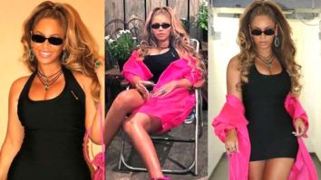 Beyoncé shows how to make hot pink your best friend as she stuns in an almost all-pink outfit with a black surprise