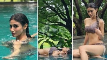 Mouni Roy looks stunning in a brown bikini as she poses by the pool