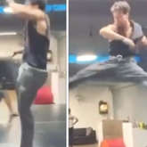 Tiger Shroff rehearses triple kicks and high kicks for action sequences in Ganapath, watch video
