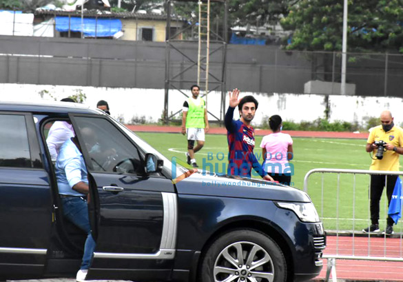 Photos: Ranbir Kapoor and others snapped playing football