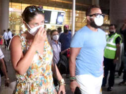 Spotted: Saif Ali Khan and Kareena Kapoor Khan with Taimur and Jahangir at the Mumbai Airport