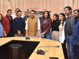 Vikrant Massey, Radhika Apte, producers Deepak Mukut, Mansi Bagla and team of Forensic meet Uttarakhand CM Shri Pushkar Singh Dhami