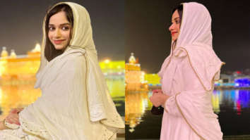 Jannat Zubair looks divine in a white traditional outfit as she poses in front of the Golden Temple