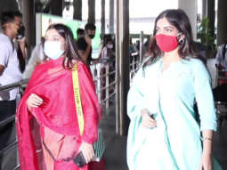 Spotted: Bhumi Pednekar in red dress at Mumbai Airport
