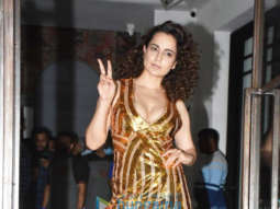 Photos: Kangana Ranaut snapped attend the wrap up part of the film Tejas