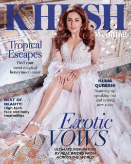 Huma Qureshi on the cover of Khush Wedding magazine