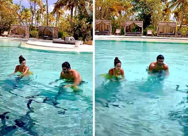 Malaika Arora sizzles in bikini as she does workout in pool with beau Arjun Kapoor; he calls her 'a taskmaster'