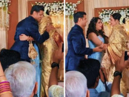 Veteran actress Rekha graces the wedding reception of telly couple Neil Bhatt and Aishwarya Sharma