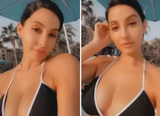 Nora Fatehi sizzles in black & white bikini as she holidays in Dubai after testing negative for COVID-19