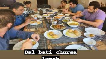 Salman Khan and his brothers relish dal bati churma lunch; Alvira and Helen also join