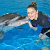 PICS Raai Laxmi has a gala time swimming with dolphins in Dubai