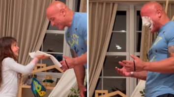 Dwayne Johnson’s daughters leave the internet in splits as they prank their dad with a face full of toothpaste and shaving cream