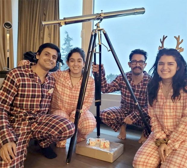 Ira Khan shares cutesy photo of her father Aamir Khan twinning with her boyfriend Nupur Shikhare in matching pajamas