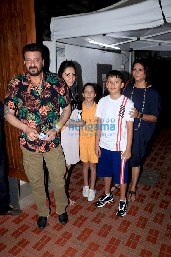 Photos: Sanjay Dutt snapped with his family at Izumi in Bandra Photos: Sanjay Dutt snapped with his family at Izumi in Bandra