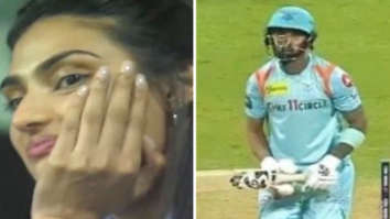 Athiya Shetty, Suniel Shetty and her family cheer for KL Rahul but he earns a golden duck against Rajasthan Royals