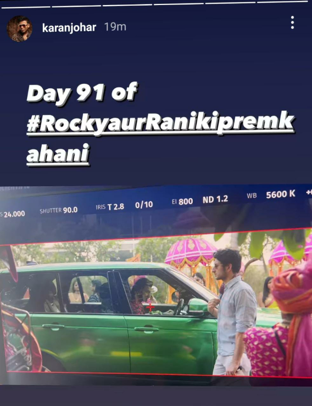 Karan Johar shares glimpse of Ranveer Singh shooting for Rocky Aur Rani Ki Prem Kahani, watch video 
