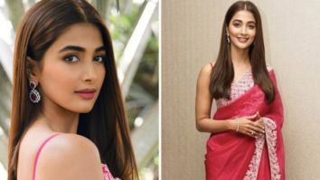 Pooja Hegde casts a spell in stunning fuchsia pink organza saree worth Rs. 38,000 for Acharya promotions