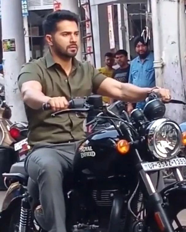 Varun Dhawan rides a Royal Enfield bike in Kanpur on the Bawaal plateau, see leaked photos and videos 