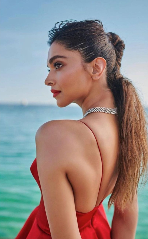 Cannes 2022: Deepika Padukone mesmerises in plunging neckline Louis Vuitton red hot top and skirt at Armageddon Time premiere 