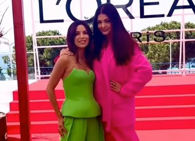 Cannes 2022: Aishwarya Rai Bachchan makes first appearance in a pink pantsuit by Valentino; poses with Eva Longoria