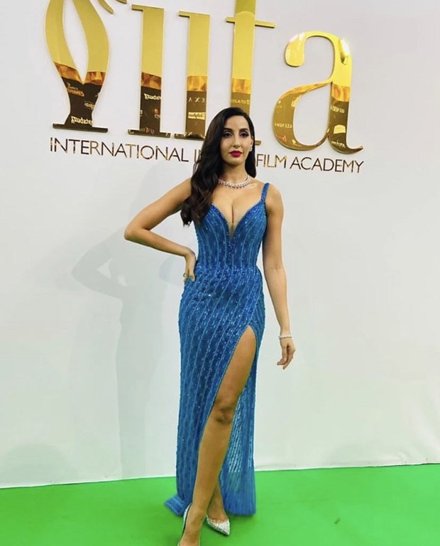 Nora Fatehi flaunts curves in a sparkly blue gown at IIFA Rocks 2022