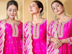 Hina Khan gets ethnic look on point in pink embroidered anarkali suit as she attends Dadasaheb Phalke awards