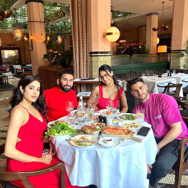 Janhvi Kapoor twins with Nysa Devgn in bright red dress; enjoys gala time in Amsterdam 