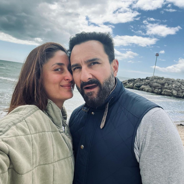 Kareena Kapoor Khan shares photos from the beach as she gets kiss from Saif Ali Khan at English Channel, see pics
