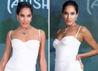 Lisa Haydon is a bombshell in pristine white corset slit dress worth Rs. 18K  at Tanishq event in Mumbai