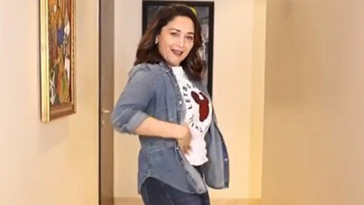Madhuri Dixit hops on to the latest trends
