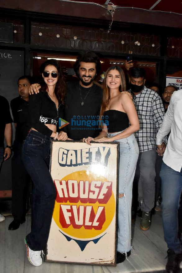 Photos: Arjun Kapoor, Disha Patani and Tara Sutaria spotted at Gaiety Galaxy, Bandra to meet fans