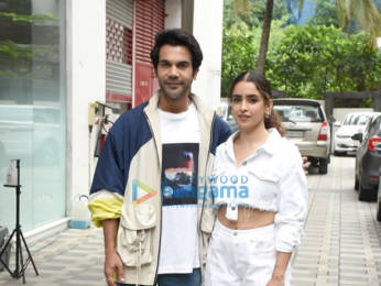 Photos: Rajkummar Rao and Sanya Malhotra snapped promoting their film Hit – The First Case