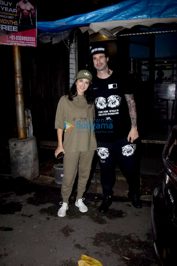 Photos: Sunny Leone and her husband spotted outside a restaurant