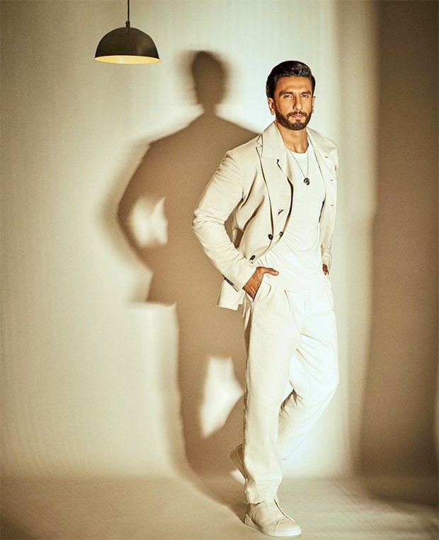 Ranveer Singh ups casual quotient in white T-shirt, blazer and pants 