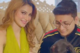 Urvashi Rautela ties rakhi for her brother and her dog Oscar