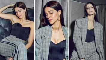 Ananya Panday in grey checked pant-suit and corset for Liger promotions is power dressing goals