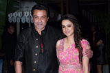 Bobby Deol poses with wife Tanya Deol in traditional black outfit