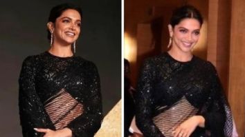 Deepika Padukone is a sight of grace in a black sheer saree and infinity blouse
